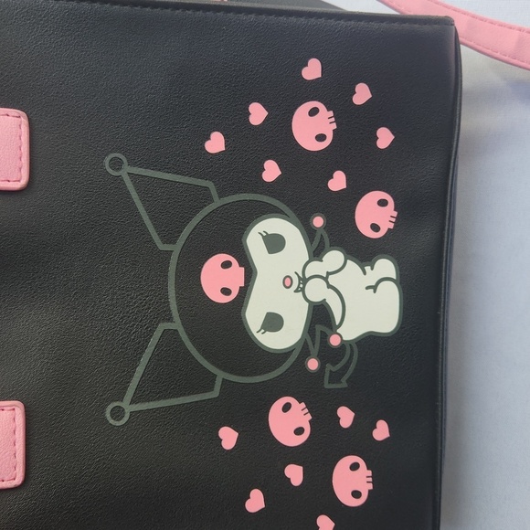 Kuromi Cute Black and Pink Handbag - Picture 2 of 7
